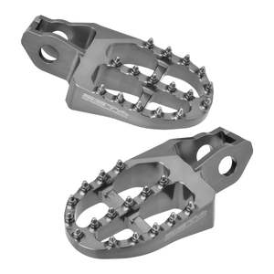 Handlebar Control: Zeta Aluminium Footpegs Stark VARG - Titanium Colour
