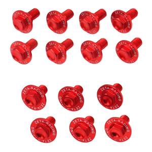 Hard Parts: Zeta Aluminum Bolt Set Plastics Yamaha YZ450F '14-17 20 pcs - Blue