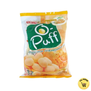 Oishi O-Puff Cream Filled Marshmallow Mango 24x3.5g Fil@home