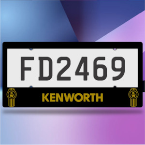 Number Plate Frames: Kenworth Extended Plate Frames
