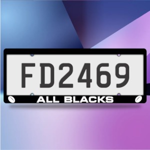 Number Plate Frames: All Blacks Plate Frames