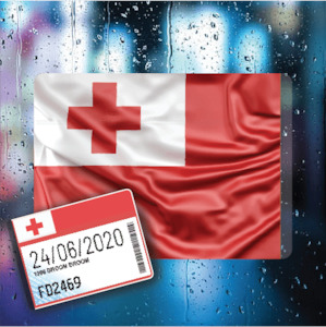 Clearance: Tonga Flag Silk