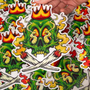Motion Stickers: Weed Skull