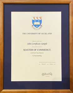 Auckland University Honey Stained Pine UV Glass Fine Art & Framing