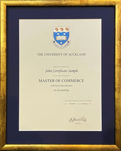 Auckland University Gold UV Glass Fine Art & Framing