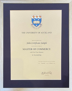 Auckland University Small Oak UV Glass Fine Art & Framing