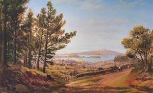 Print: "Auckland Harbour from Mt. Eden", 1920 - Charles Blomfield