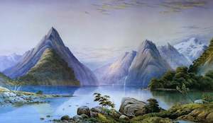 John Barr Clarke Hoyte: "Mitre Peak", Milford Sound, New Zealand - John Barr Clarke Hoyte