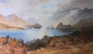 Nicolas Chevalier: "Lake Manapouri" - Nicholas Chevalier