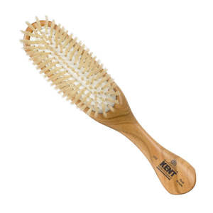 Kent Ladies Finest Cherrywood Pure White Bristle Cushioned Narrow Brush LC2