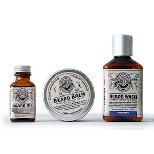 The Bearded Chap: The Bearded Chap Trilogy Beard Kit (30ml Oil, 50g Balm, 100ml Staunch Wash)