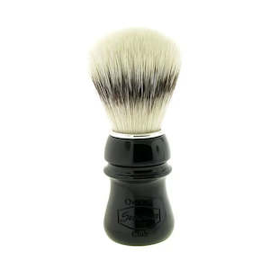 Synthetic Brushes: Semogue S.O.C. C5 Synthetic Sylver Shaving Brush (Jet Black)