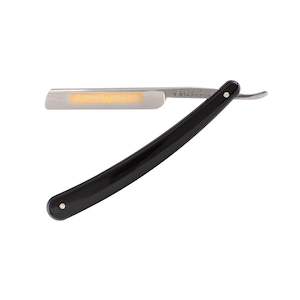Straight Razors Strops: Dovo Inox black scales - Stainless Steel 3/8 Straight Razor (42385)