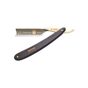 Straight Razors Strops: Dovo Bergischer Löwe black ebony scales - 6/8 Straight Razor (36830)