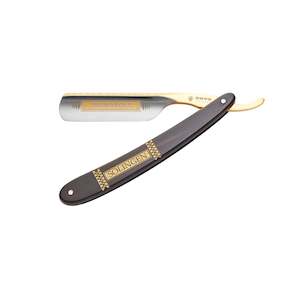Dovo Bismarck black ebony scales & gold-plated - 6/8 Straight Razor (26810)