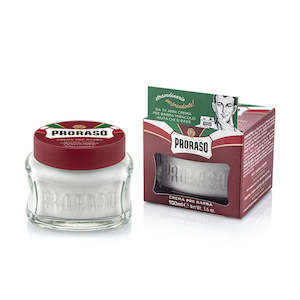 Pre Shave: Proraso Sandalwood with Shea Butter (Nourishing for Coarse Beards) Pre Shave Cream 100ml
