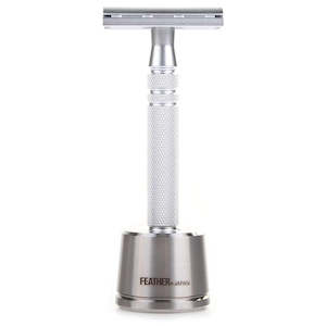 Safety Razors: Feather All Stainless Safety Razor with Stand