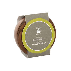 Eco Friendly Shaving: Mühle Shaving Soap Aloe Vera in Wooden (Thermo Ash) Bowl