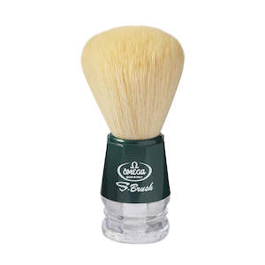 Omega Synthetic Shaving Brush S10018 (Fibre bristle, Green Handle)