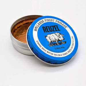 Pomade Water Soluble: Reuzel Blue Pomade Strong Hold High Shine 95g