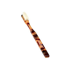 Acca Kappa Classic Brown Medium Bristle Toothbrush
