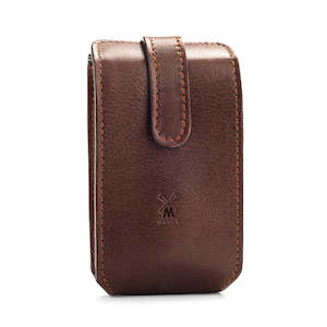 Razor Travel Cases: Mühel travel Leather Pouch for Safety Razor & Brush (brown)