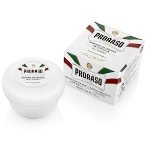 Proraso Shaving Soap in a Bowl - Sensitive (White) with Green Tea & Oatmeal 150ml