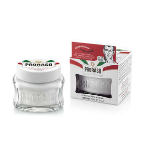 Pre Shave: Proraso Pre-Shave Cream - Sensitive (White) with Green Tea & Oatmeal 100ml