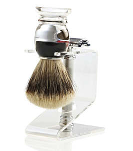 Semogue Razor & Brush Stand - Large (Clear plastic)