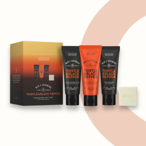 Face Body: Scottish Fine Soaps (Thistle & Black Pepper) - Signature Gift Set