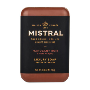 Mistral Mahogany Rum Men's Luxury Soap 250g