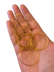 Products: Large Circle Link Ring – Stainless Steel – Gold 35mm (10pcs) Finesse Mediums