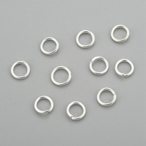 6mm Jump Rings - Bright Silver - (100pc) Finesse Mediums