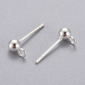 4mm Ball Post - Bright Silver - (20pairs) Finesse Mediums
