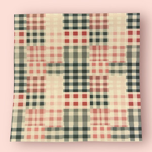 Water Soluble Clay Transfer - Christmas Gingham Print Finesse Mediums