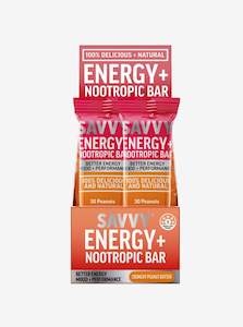 Foods: SAVVY ENERGY+ BARS (Peanut Butter) 35g 10 pack