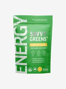 Beverages: SAVVY GREENS+ ENERGY 100g pouch