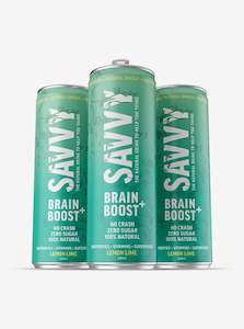 Savvy Brain Boost Lemon Lime 330ml Box of 12