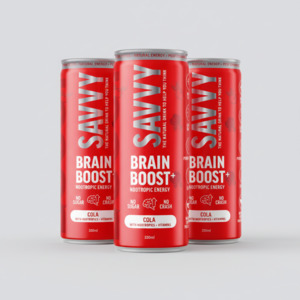Beverages: SAVVY Brain Boost+ Cola 330ml Box of 12