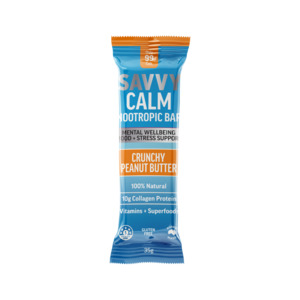SAVVY Calm+ Nootropic Bars (Crunchy Peanut Butter)