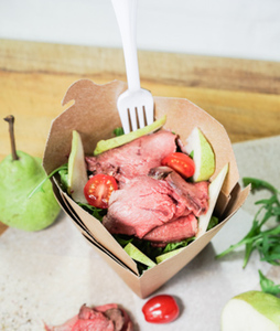 Products: Pear & rocket salad with sliced beef