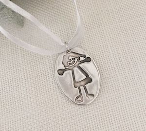 Products: Little Works of Art Teardrop Pendant Necklace - Necklaces - Fingerprints