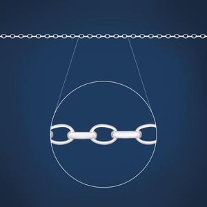 Products: Sterling Silver Fine Link Chain (60cm) - Silver chains and Bracelets - Fingerprints