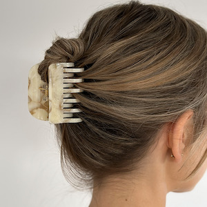 Two-Row Hair Claw - Grande (Handmade in France)