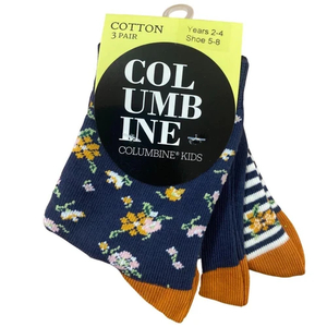 Products: Columbine Children Cotton Socks - 3 Pair Inspire Te Anau