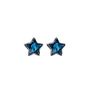 Earrings: Paua Bezel Star Stud Earrings