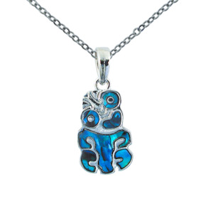 Necklaces: Paua New Zealand Tiki Chain Necklace