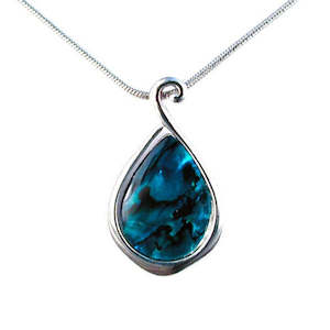 Paua Framed Droplet Necklace