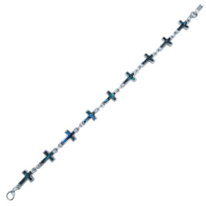 Paua Cross Linked Bracelet