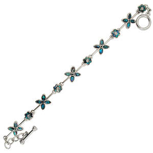 Bracelets: Paua Flower Linked Bracelet